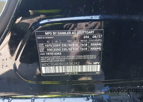 2018 Mercedes-Benz Gla 250 from USA, damaged, VIN WDCTG4EB0JJ434242